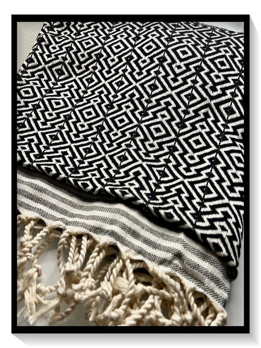 O&M turkkilainen puuvilla hamam pyyhe