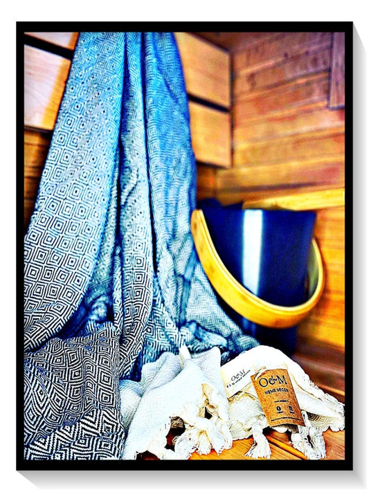 O&M turkkilainen puuvilla hamam pyyhe