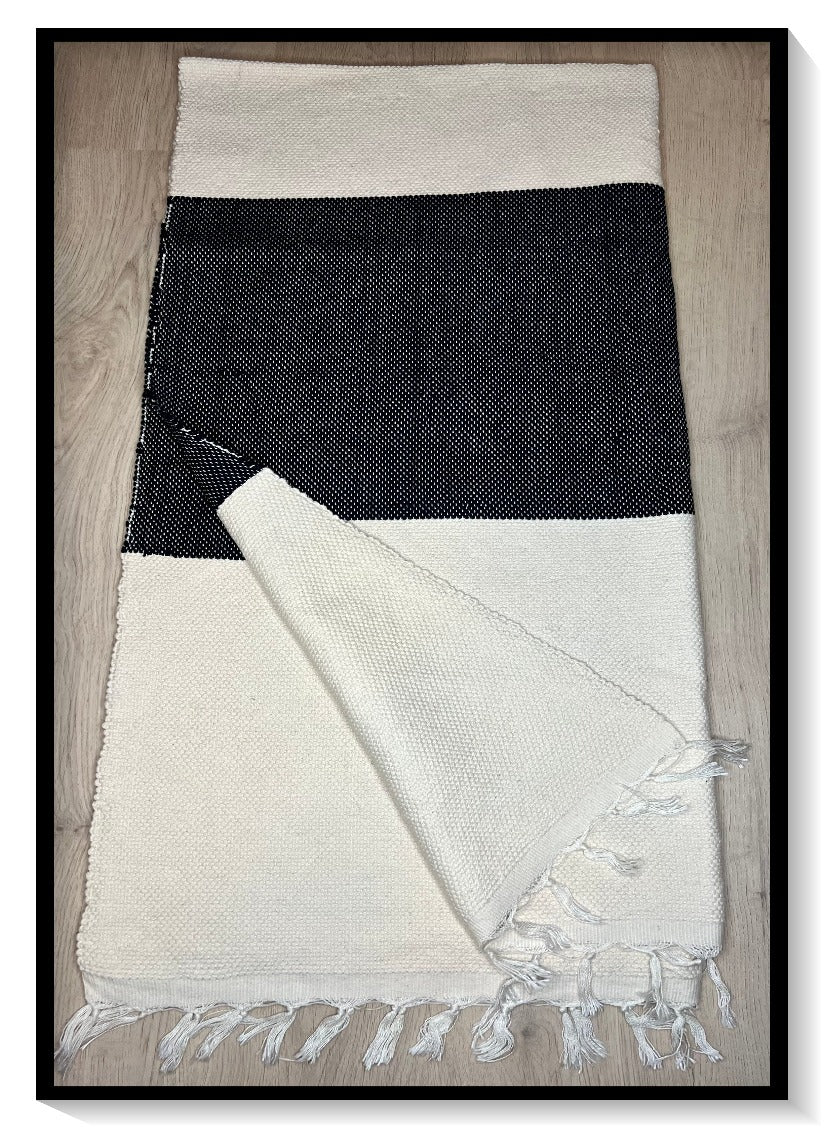 Käsinkudottu räsymatto