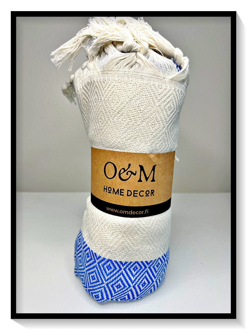 O&M turkkilainen puuvilla hamam pyyhe