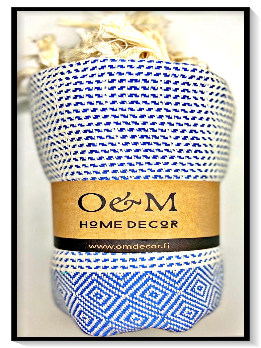 O&M turkkilainen puuvilla hamam pyyhe