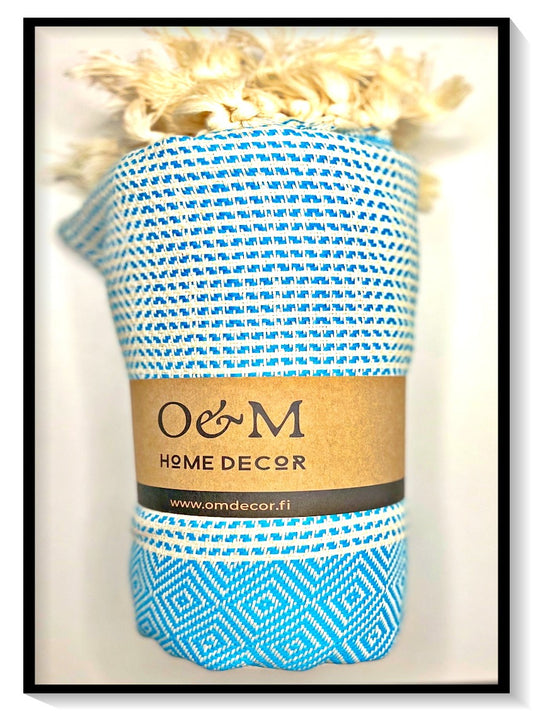 O&M turkkilainen puuvilla hamam pyyhe