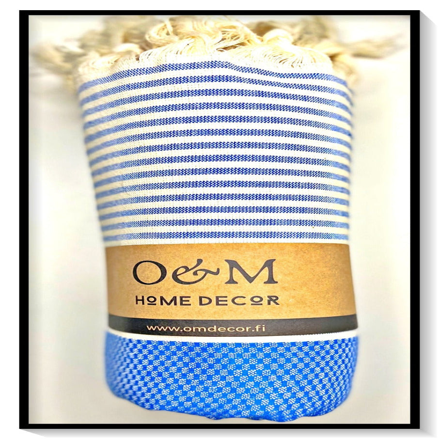 O&M turkkilainen puuvilla hamam pyyhe