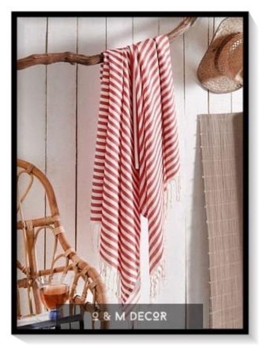 O&M turkkilainen puuvilla hamam pyyhe