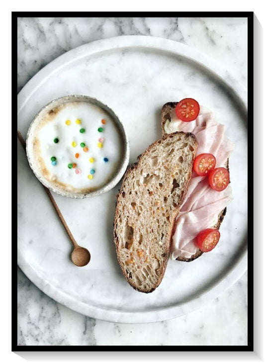 Marmorinen Pyöreä Tarjotin / Koristealusta - O & M