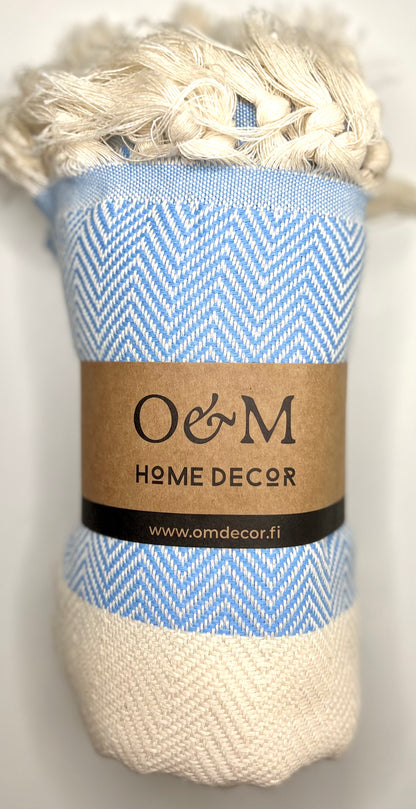 O&M turkkilainen puuvilla hamam pyyhe