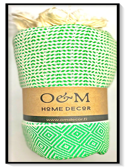 O&M turkkilainen puuvilla hamam pyyhe