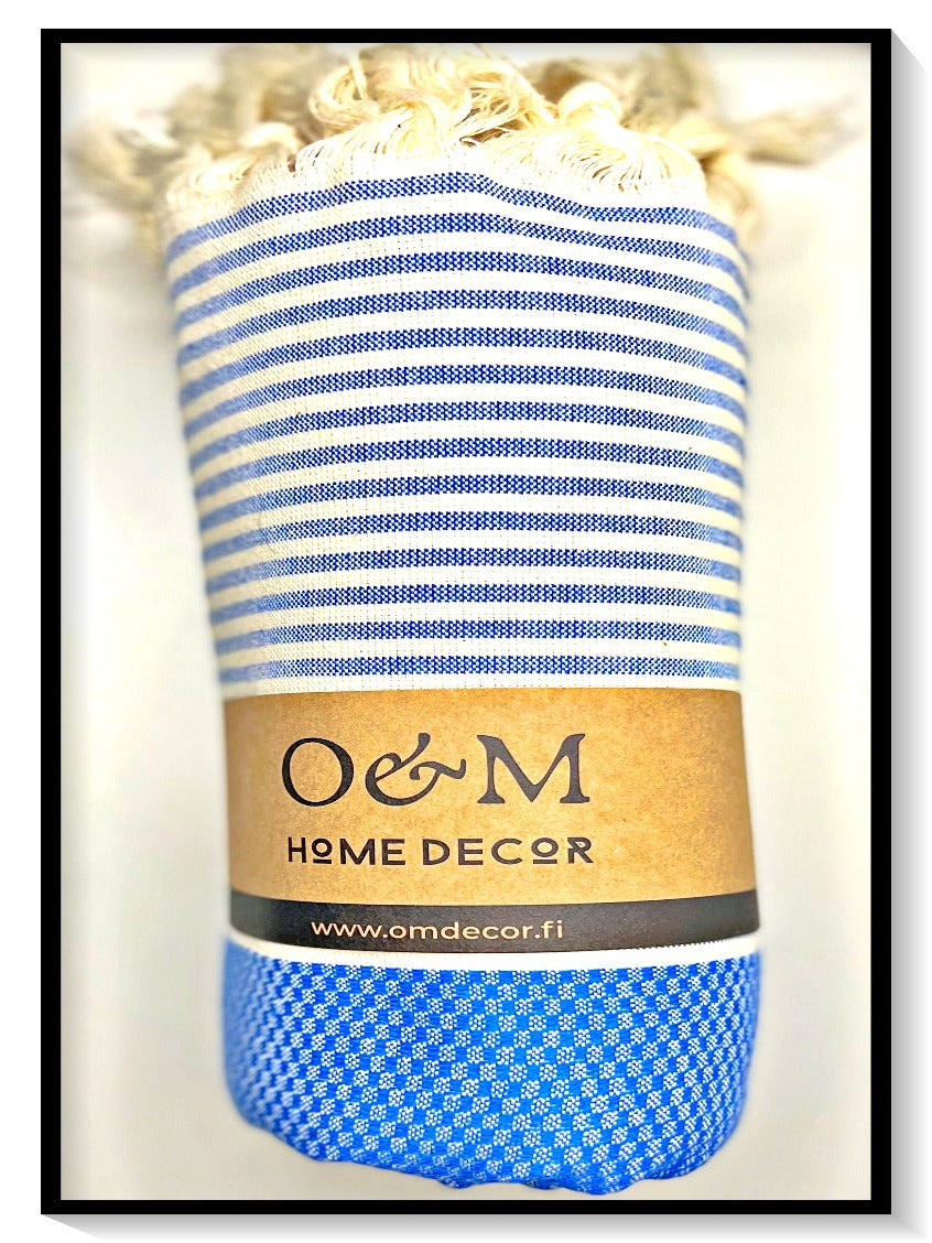 O&M turkkilainen puuvilla hamam pyyhe