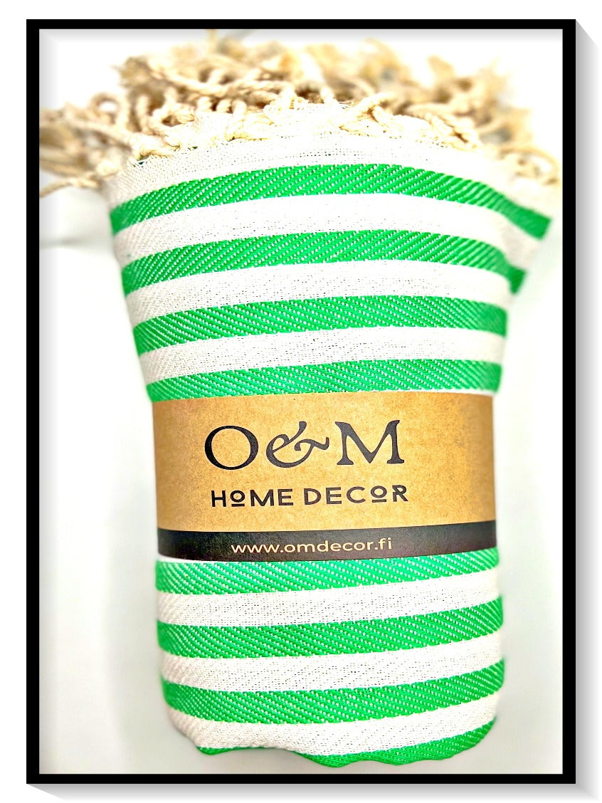 O&M turkkilainen puuvilla hamam pyyhe