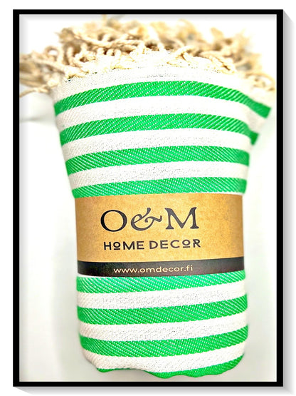 O&M turkkilainen puuvilla hamam pyyhe